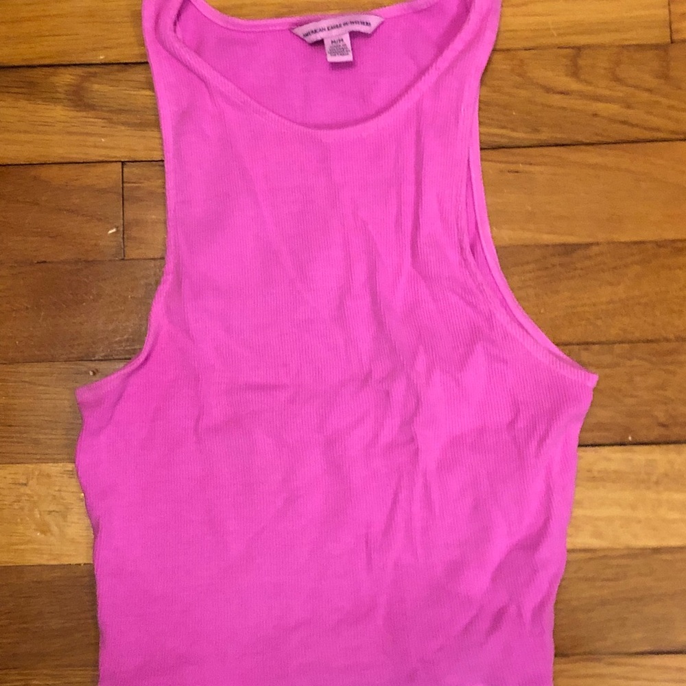 AE Hot Pink Crop Tank Top